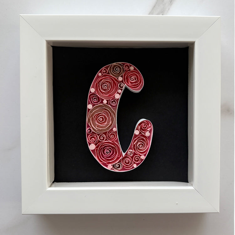 Letter C in Roses