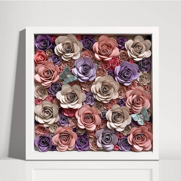 Pastel Roses with Butterflies